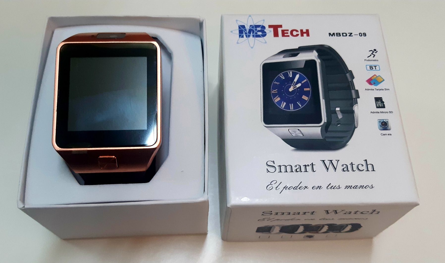 Smart watch bronze e castanho