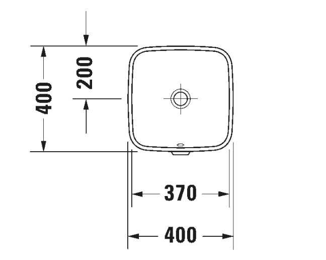 Duravit DuraStyle Umywalka 37x37 cm podblatowa biała  0373.370000