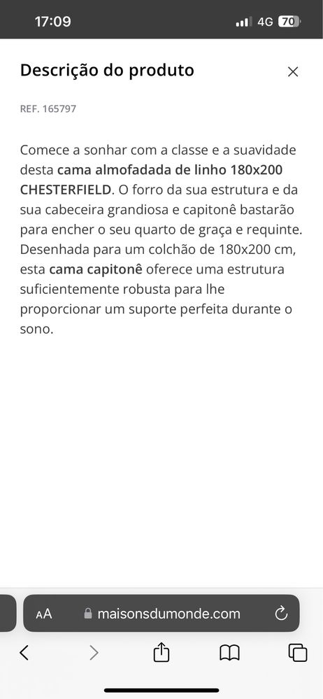 Cama almofadada com estrado e cabeceira - 180x200 cm