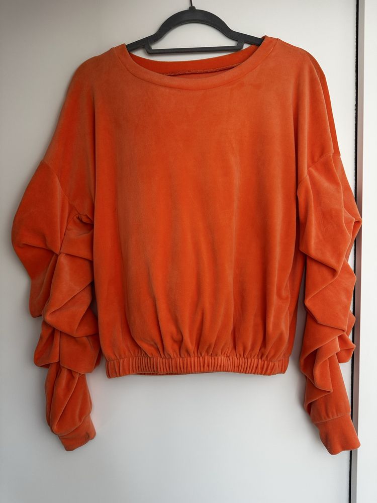 Komplet dres pomarańczowy welur s/m