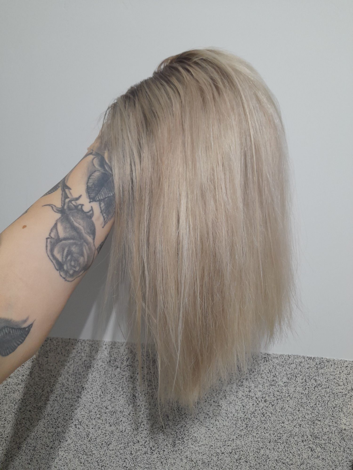 Peruka lace front blond odrost 100% naturalny włos