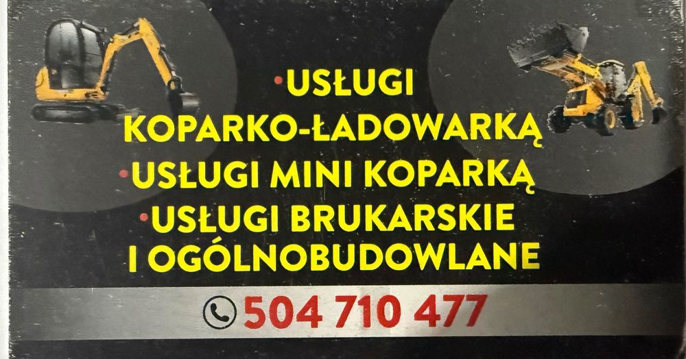 Usługi koparo-ładowarka i minikoparką brukarskie oraz ogrodzenia