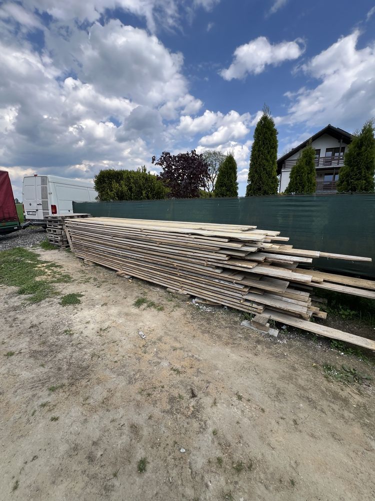 Sprzedam deski po jednej budowie - 9m3 - oczyszczone