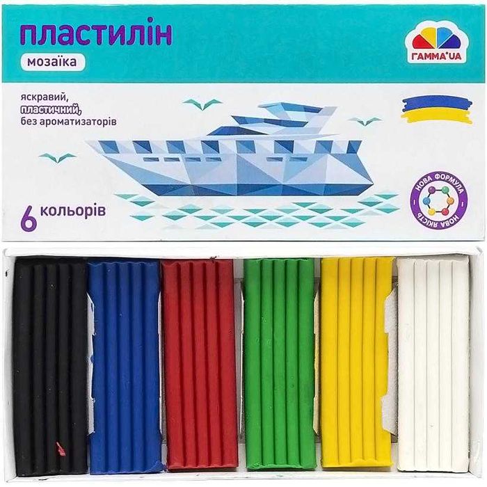 Пластилин "Захоплення" 6, 8 , 10 цветов, "Гамма" - РАЗНЫЕ