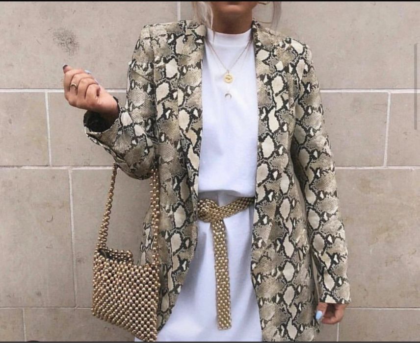 Marynarka Zara XS 35 wężowy wzór