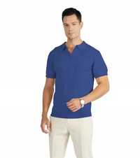 Męska koszulka Polo Niebieska bardzo wygodna i elastyczna Rozmiar XXXL