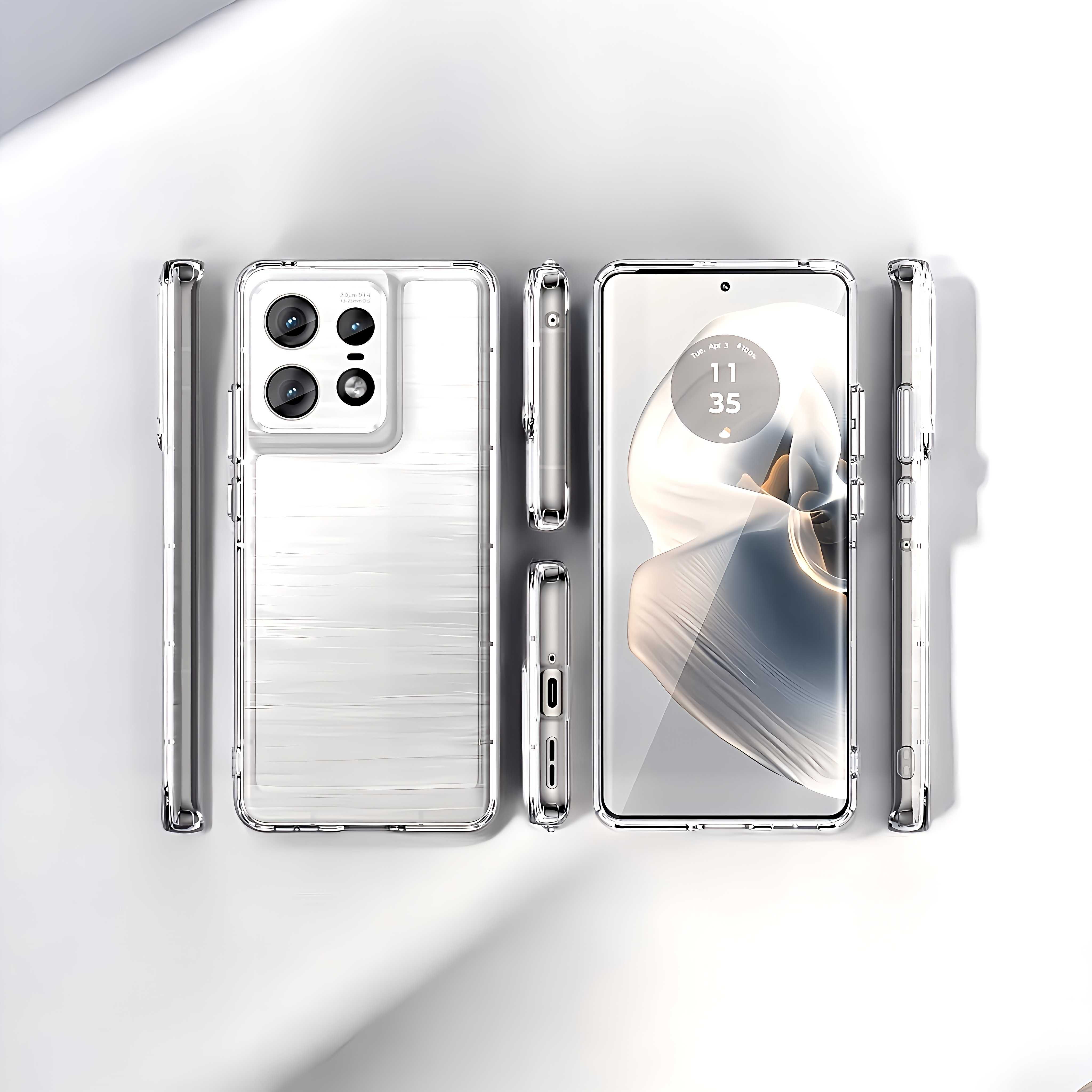 Etui ELEVATE HEXAGON do Motorola Edge 50 Pro - Clear HD