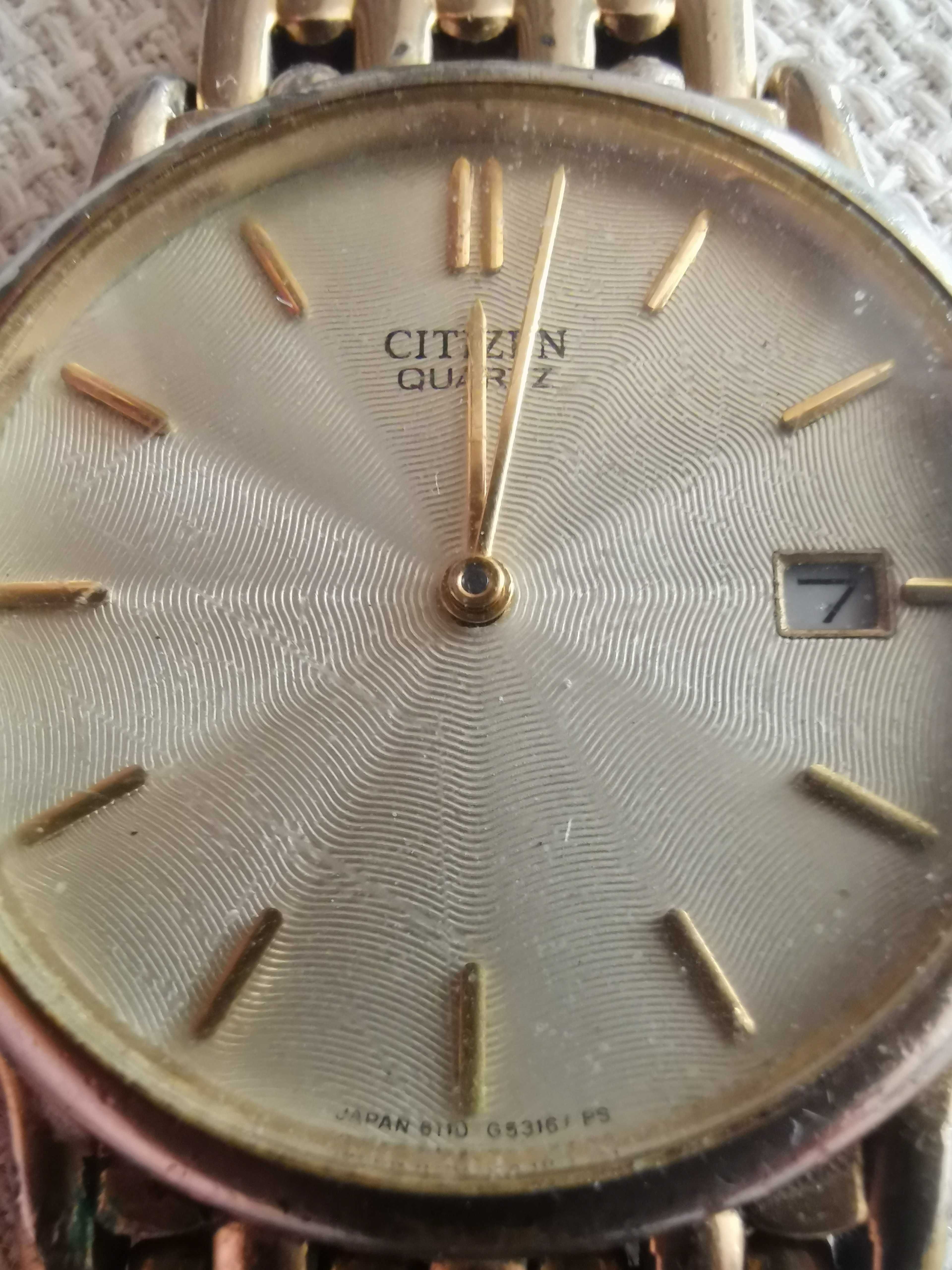 Вінтажний позолочений годинник Citizen Base Metal YP 6115 - G10649 TA