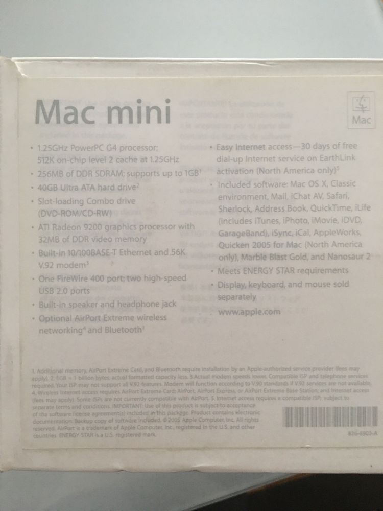 Nowy zafoliowany mac mini G4
