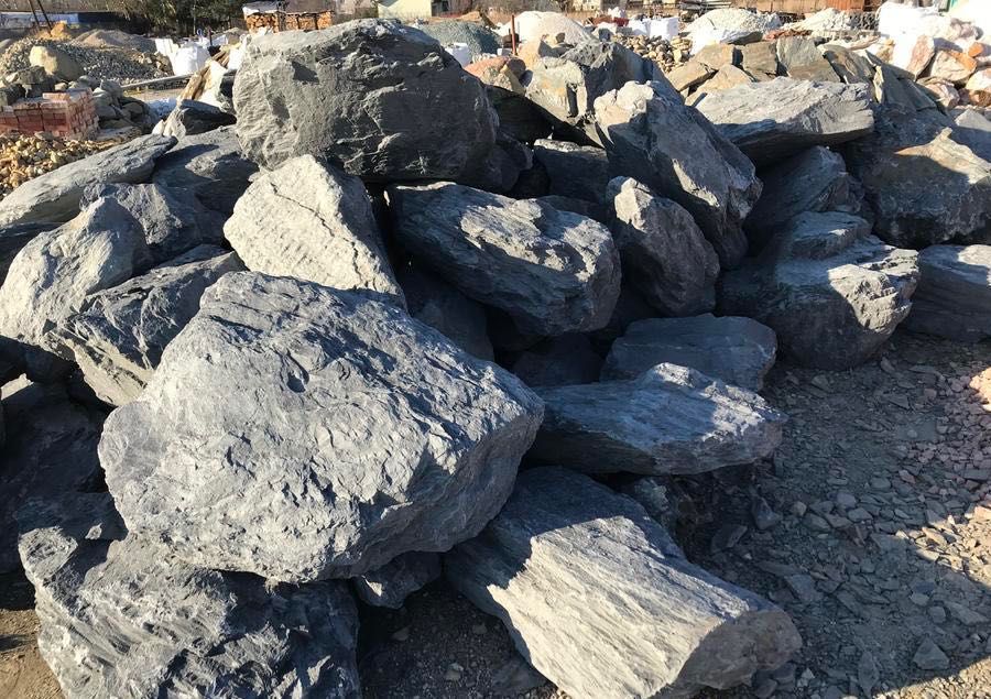 ŁUPEK FILITOWY - Kamień Czarny Łupek do Akwarium, Terrarium Skałka