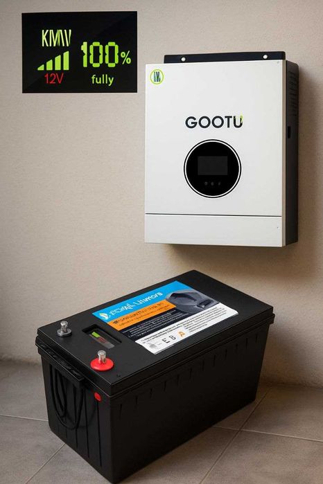 Автономное питание  GOOTU 3 кВт + LiFePO₄ аккумулятор 100Ah Комплект