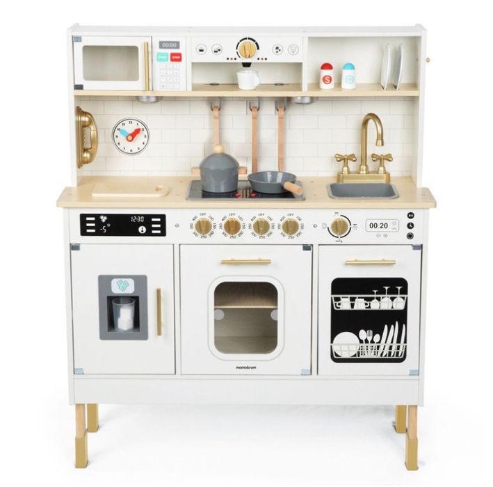 Duża kuchnia Drewniana dla dzieci Kuchenka Drewniana Zabawka