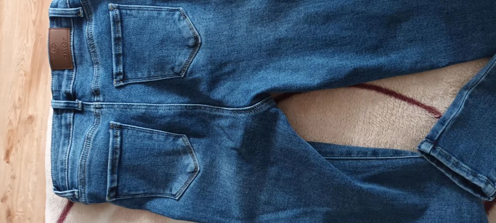 Spodnie jeansowe wysoki stan xs