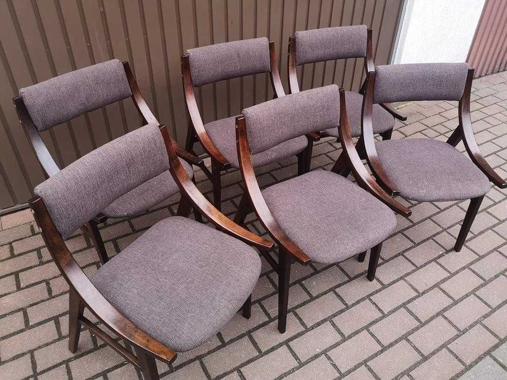 Krzesła PRL Skoczek Skoczki Stare Komplet 6 sztuk Bardzo Dobrym Stanie