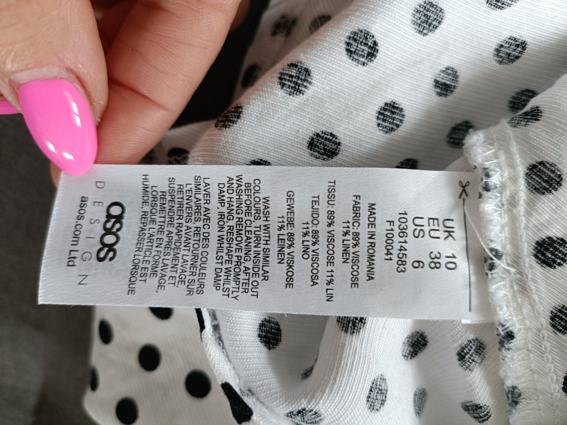 Asos sukienka na cienkich ramiączkach