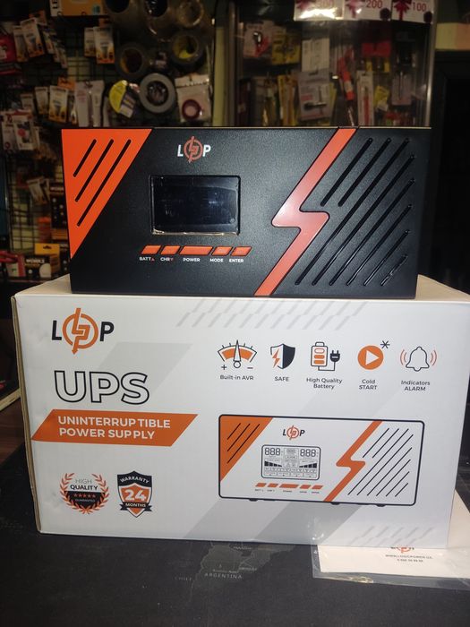 ДБЖ з правильною синусоїдою 12V LPM-PSW-1500VA (1050Вт) Black