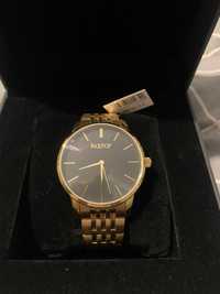 KAZAR nowy złoto-czarny zegarek damski na bransolecie