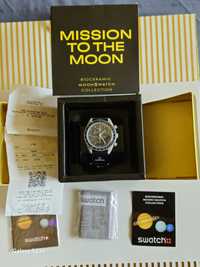 Omega x Swatch Mission To Neptune zegarek piękny Moonswatch zestaw