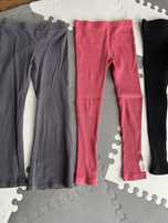 2 pary legginsy dzwony flare spodenki getry