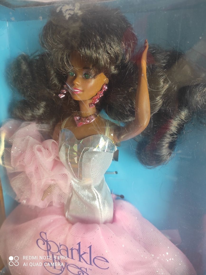 Nowa unikatowa lalka barbie Sparkle Eyes AA African American collector