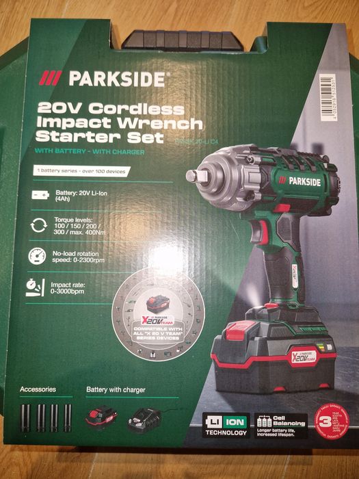 Klucz udarowy parkside 20v