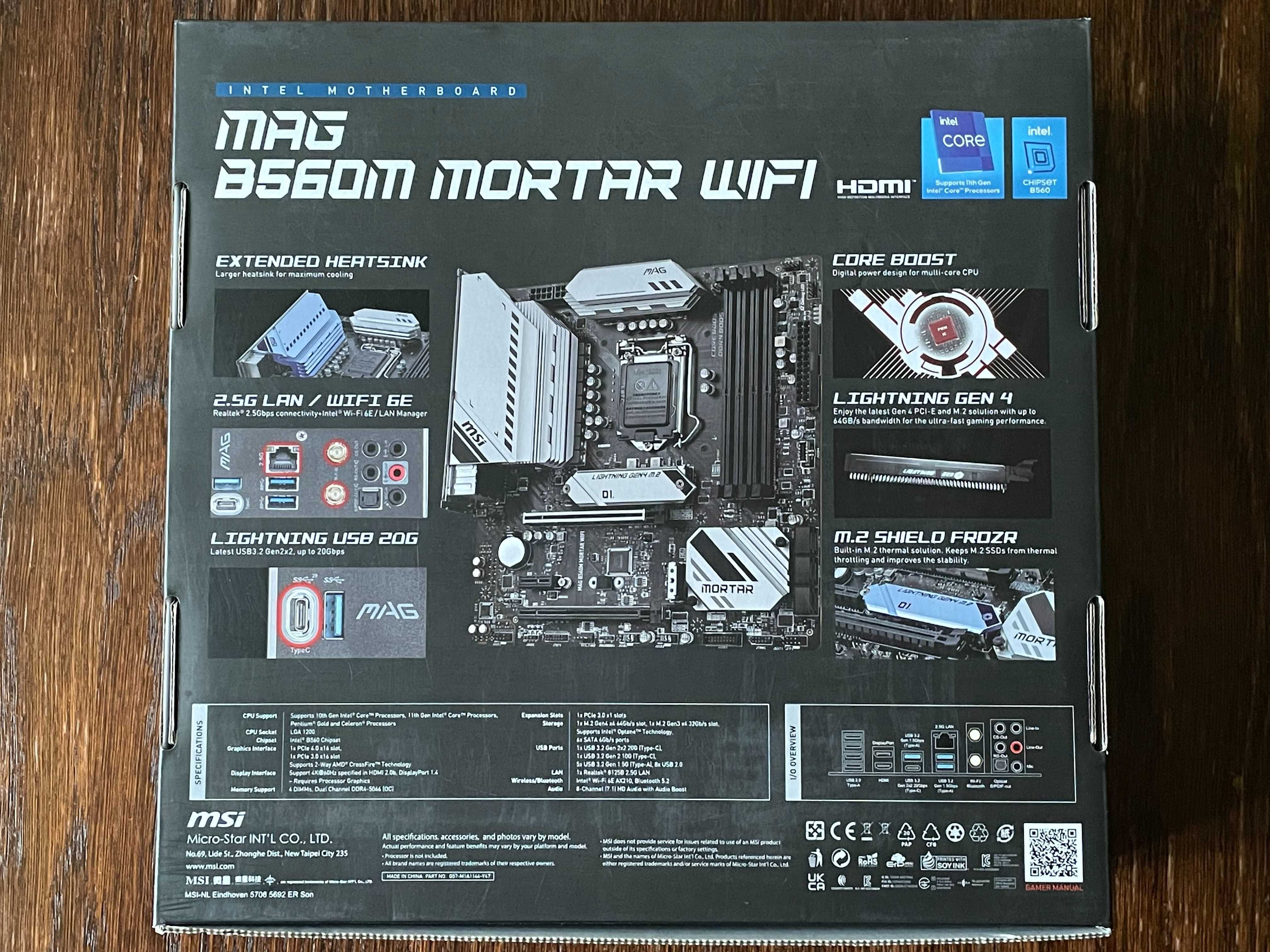 Материнская плата MSI MAG B560M MORTAR WIFI (s1200, Intel B560)