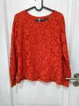 Blusa renda vermelha cafofo M