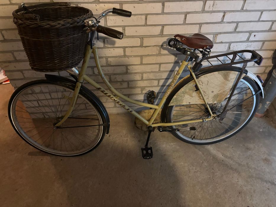 Rower holenderski damka  z koszem, hamulce w piaście, bagażnik