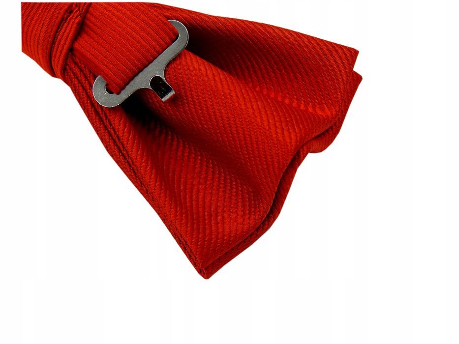 Muszka Mucha Męska Bordowa Elegancka Gruba 12 X 6Cm Poliester 100%