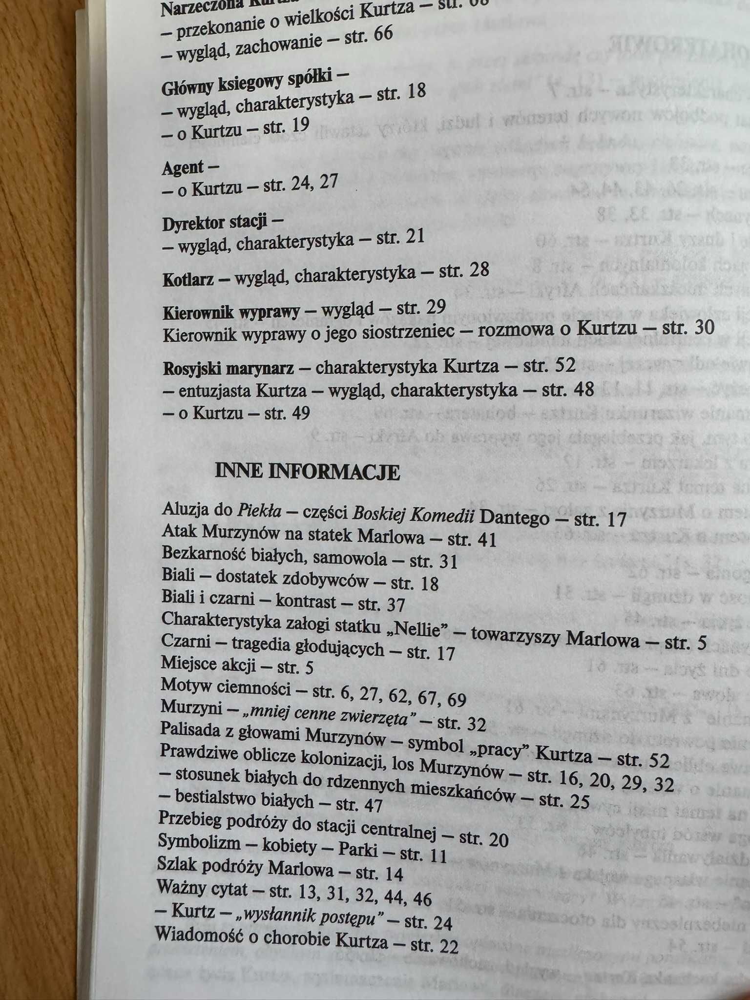 Jądro ciemności lektura z opracowaniem Greg