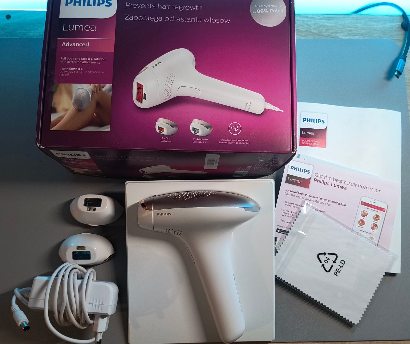 Depilator Philips Lumea Advanced SC1998/00 jak nowy