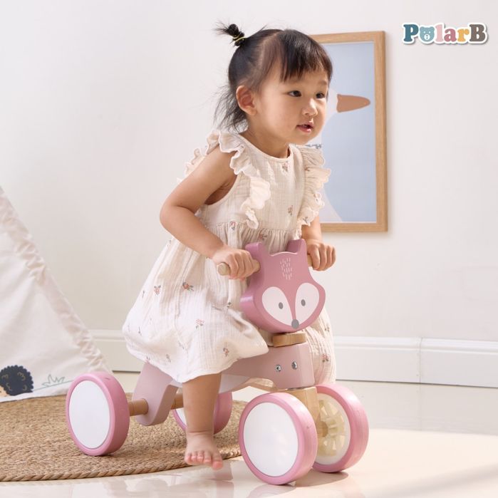 VIGA PolarB Drewniany Jeździk Lisek Miękkie Koła