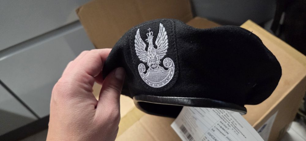 Beret wojskowy czarny, rozmiar 54