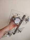 Candeeiro vidro/inox