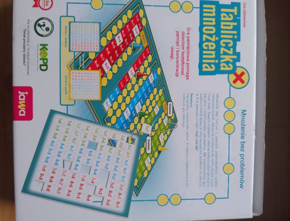 Tabliczka mnożenia gra planszowa Jawa