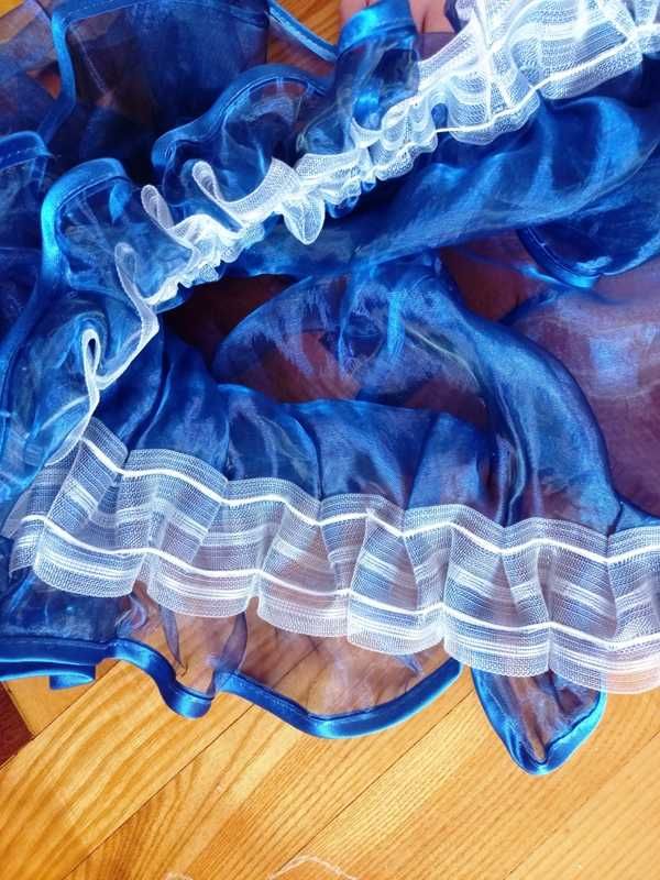 zasłony, lambrekin na taśmie, granatowy, delikatny lekki materiał