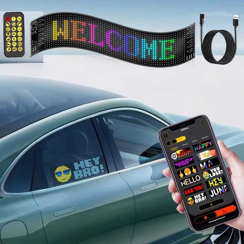 Дисплей лед екран панель LED Matrix реклама очі на стекло авто стрічка