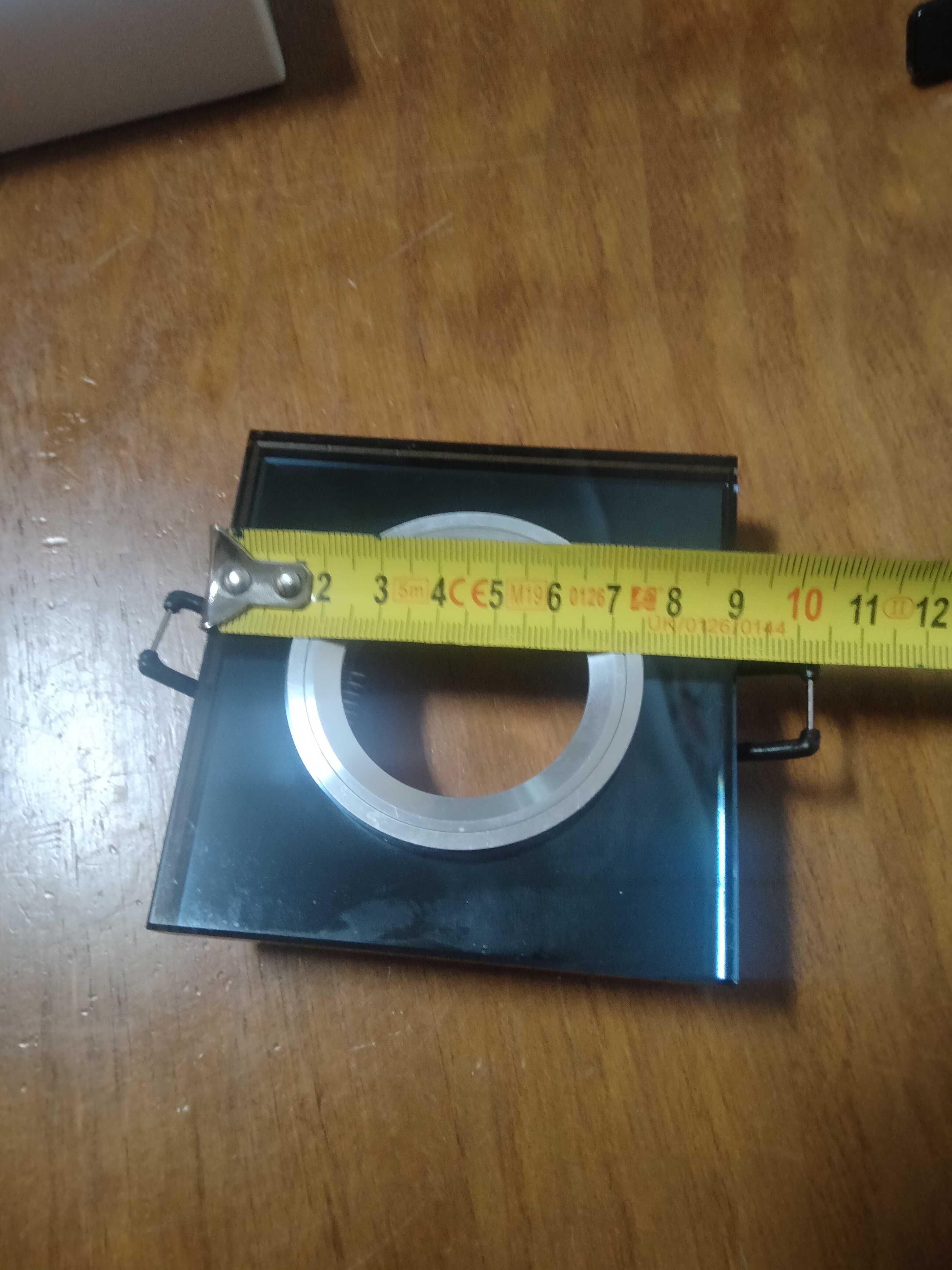 Foco de encastrar em vidro preto "2 unidades"