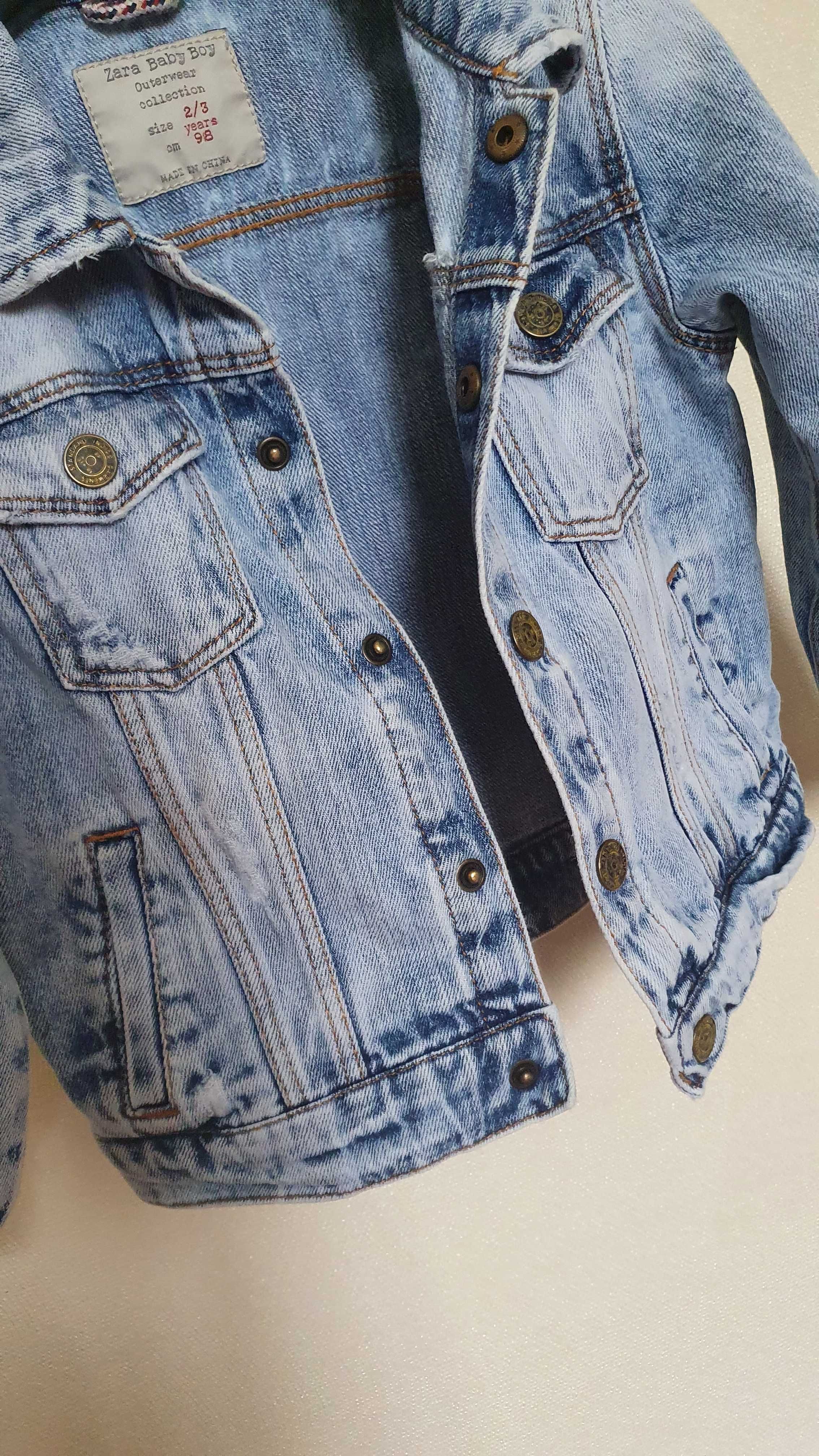 Класна джинсова куртка zara на 2-3 рочки