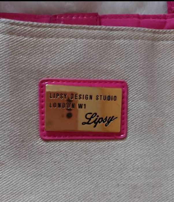 Ekskluzywna, duża, różowo - złota torebka z Londynu, torba, Vintage