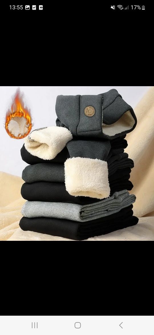 Nowe legginsy ocieplane na zimę zimowe czarne spodnie z wysokim stanem