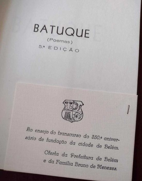 Batuque - Bruno de Menezes Edição Especial 1966