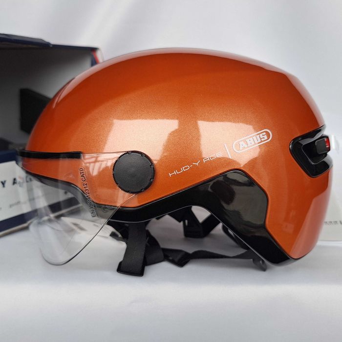 Kask rowerowy Abus Urban Hud-y Ace LED Goldfish Orange M 54-58cm
