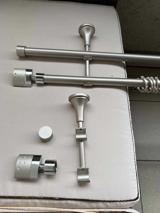 Piękny karnisz srebrny matowy 200 cm