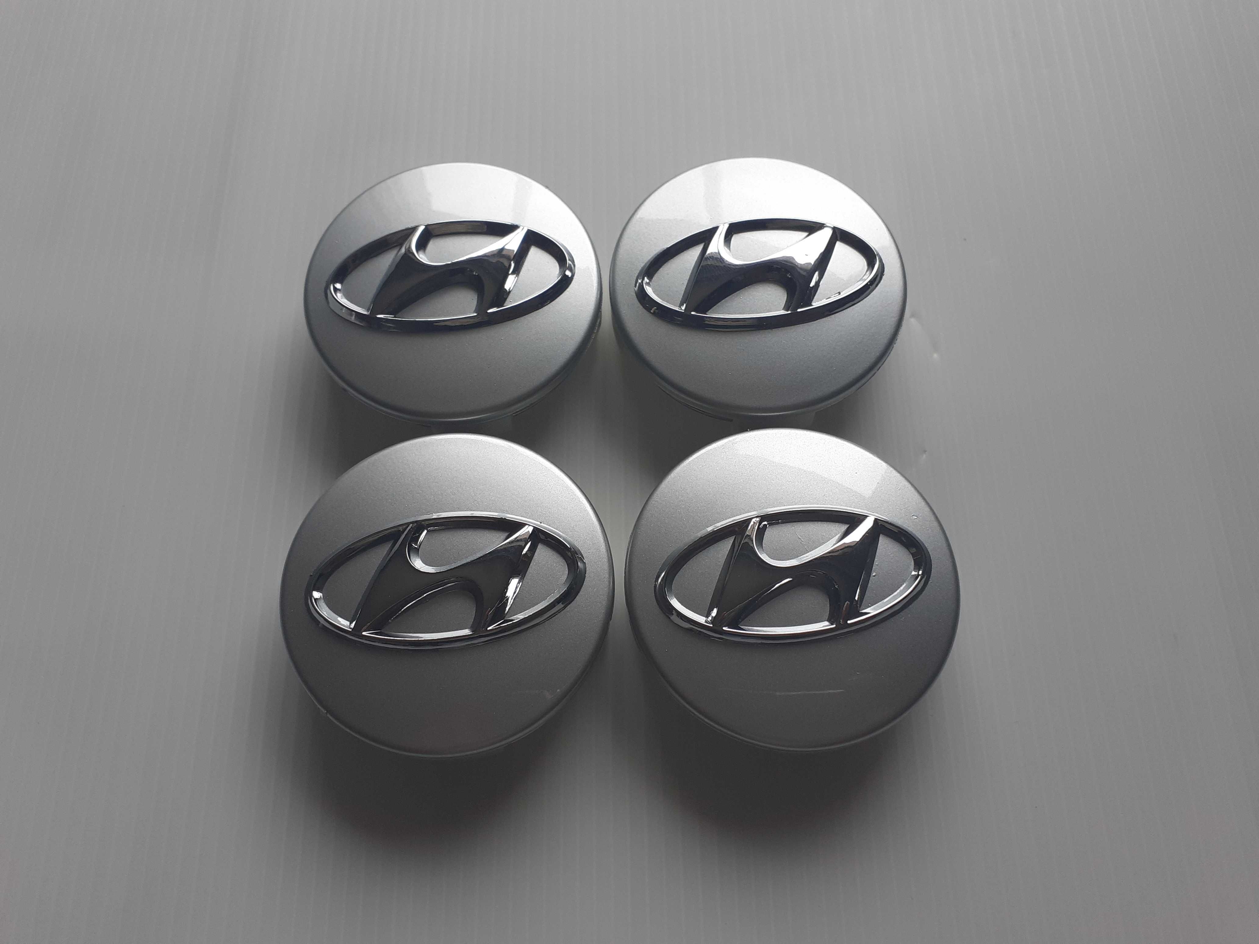 Centros/tampas de jante completos Hyundai com 56, 60, 65 e 68 mm