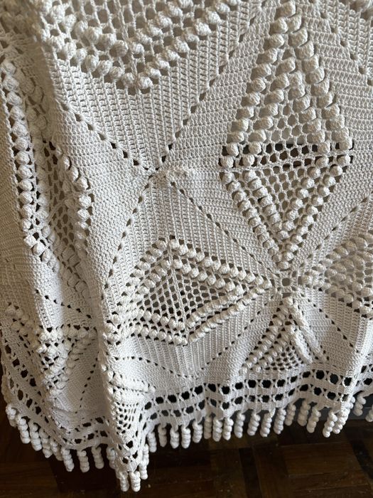 Colcha de renda trabalho manual