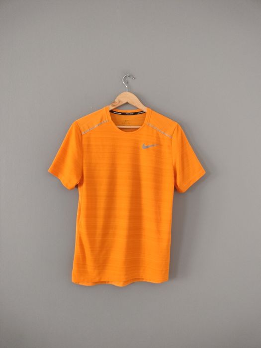 Pomarańczowy T-shirt Koszulka Nike Running Dri-fit S