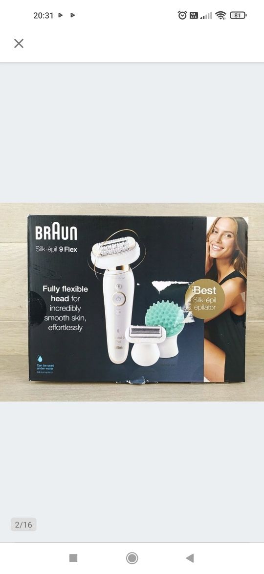 Braun Silk-epil 9 Flex 9020 Wet&Dry 3D Depilator + etui OUTLET

Używan