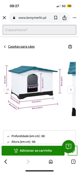 Casota para cães grandes / nova