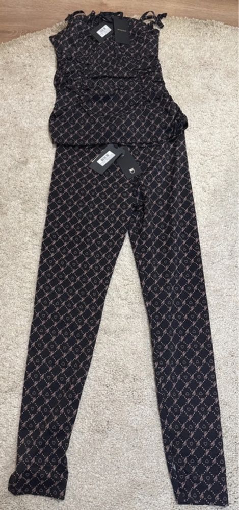 Pinko komplet monogram spodnie bluzka